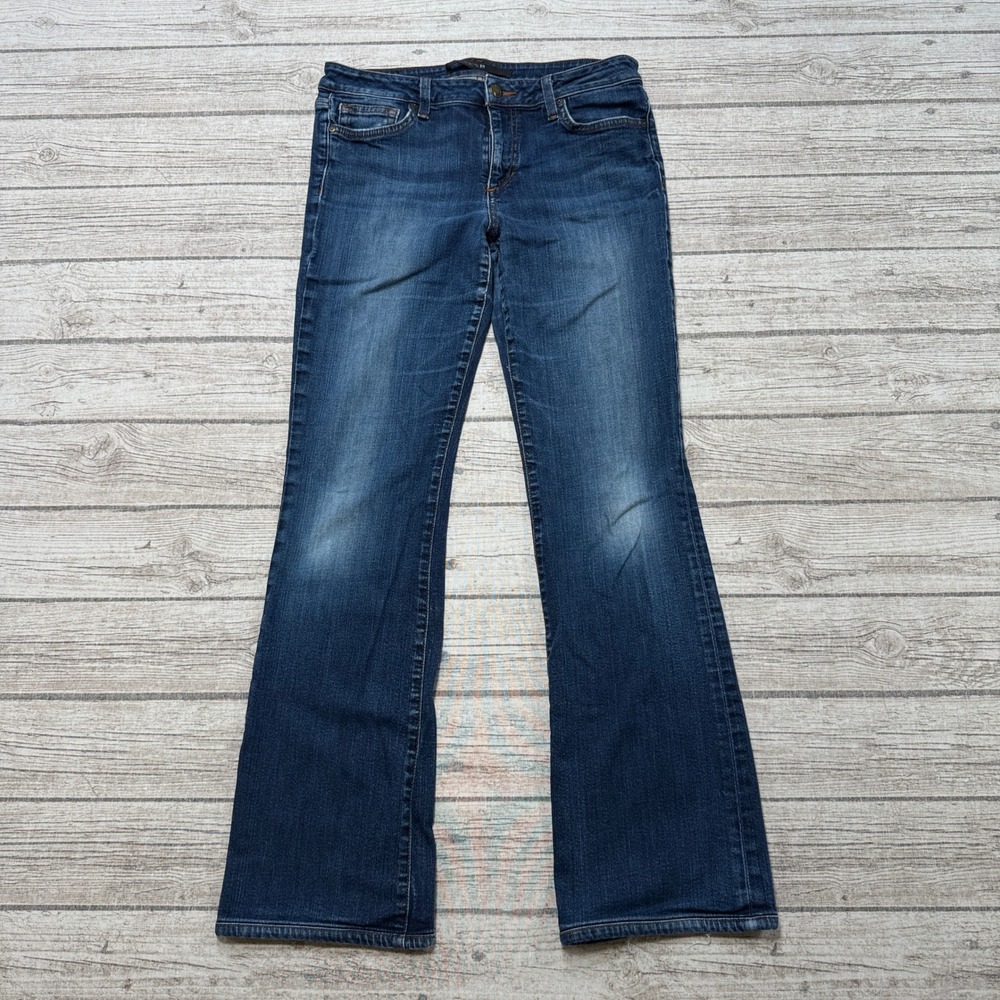 Joe's Jeans Women's 31 Blue Dark Wash Denim Curvy Bootcut Low Rise Stretch Retro